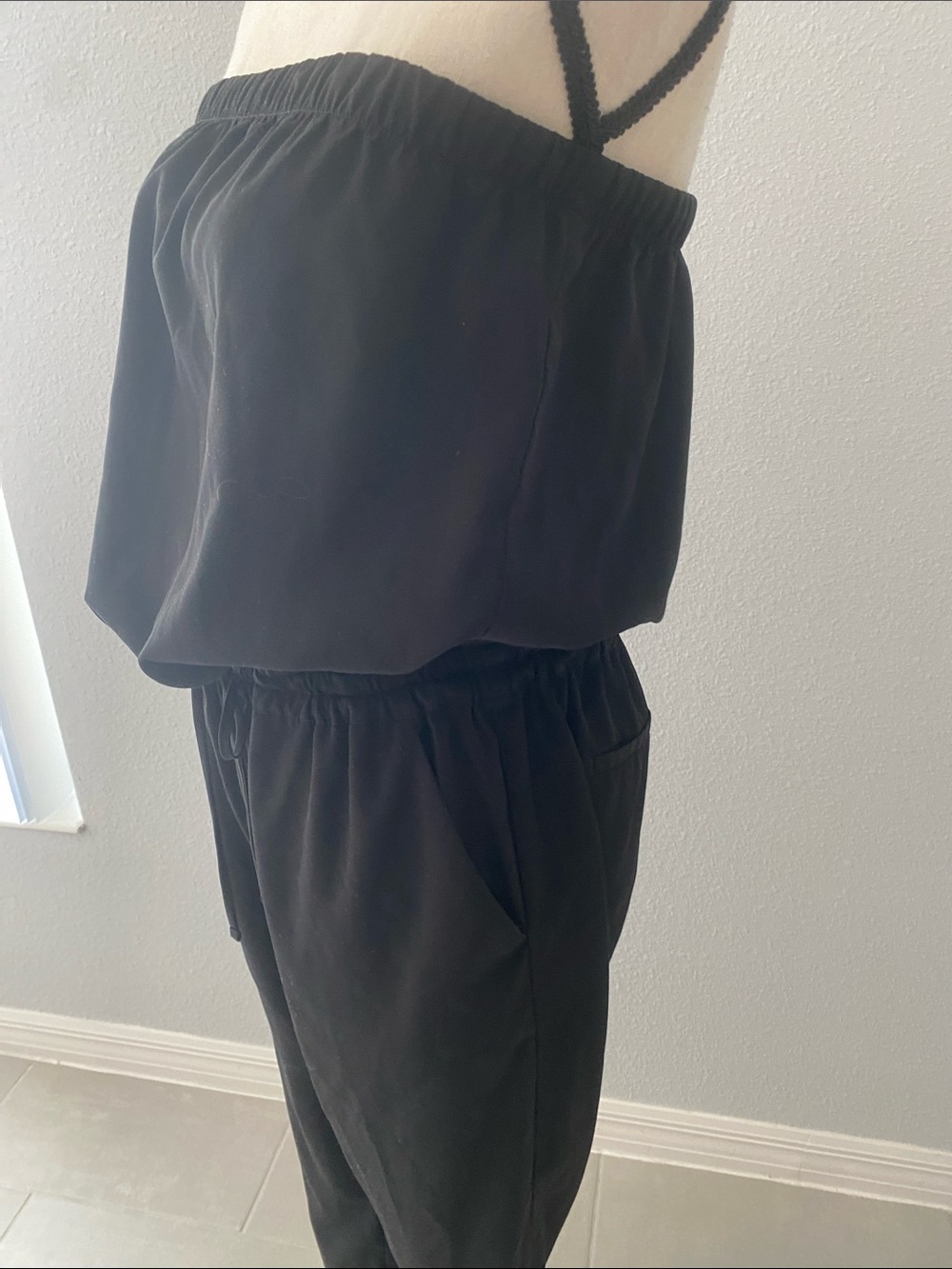 EXPRESS Women Summer Casual Black Strapless Jumpsuit | M - Picture 7 of 13